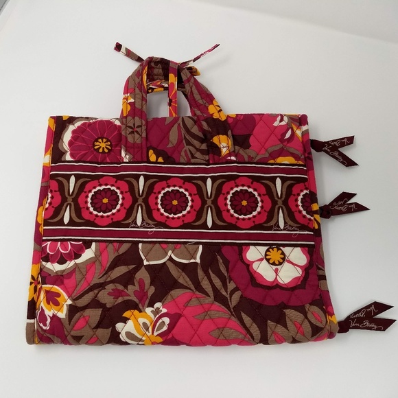 VERA BRADLEY FOLD UP FLORAL COSMETIC BAG - Picture 1 of 5